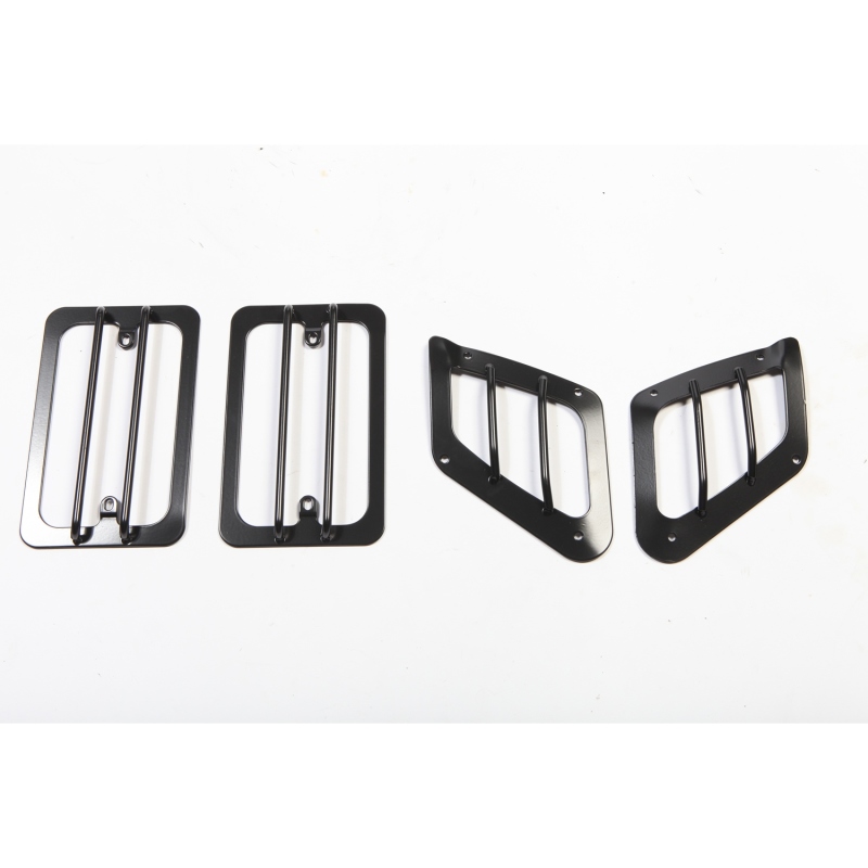 Jeep Wrangler Light Guards - Front - Rugged Ridge - Euro Style Guard - Black - `97-`06